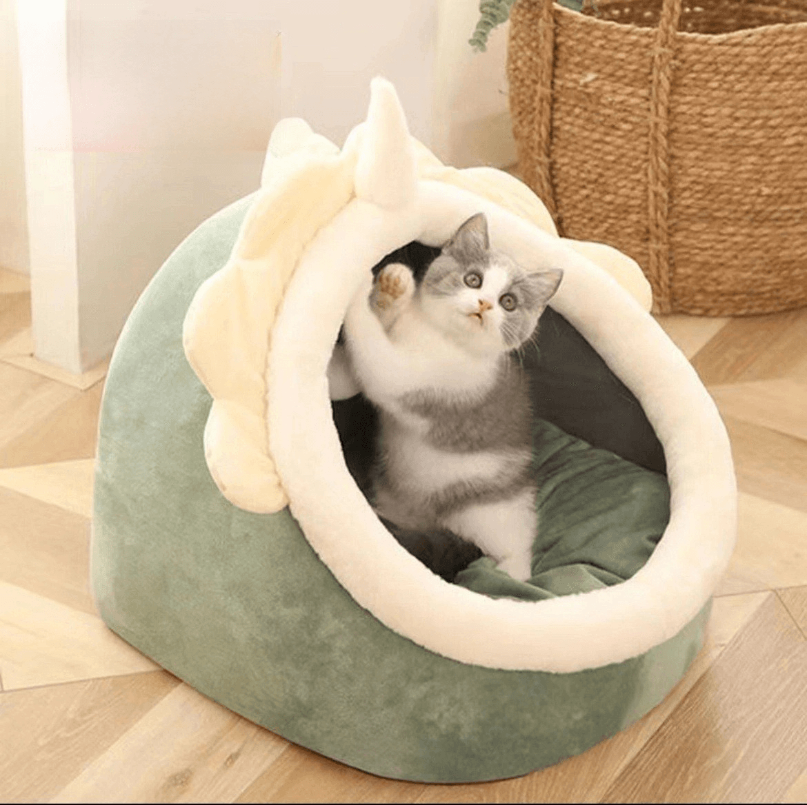 Nido para gato con forma de unicornio